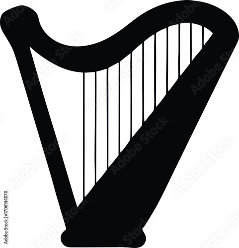 national symbol irish harp vector design

