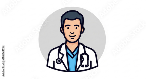 young doctor with stethoscope