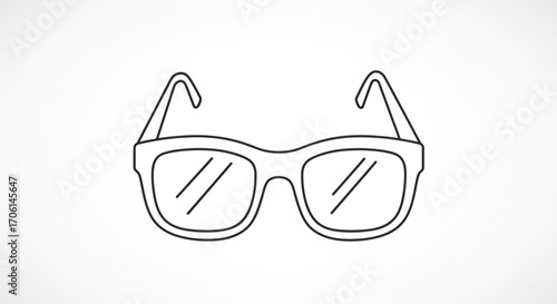 glasses on white background