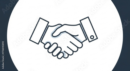 handshake icon vector illustration