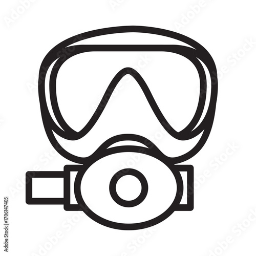 gas mask isolated on white