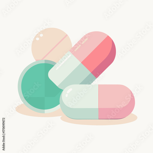 vector illustration of pills