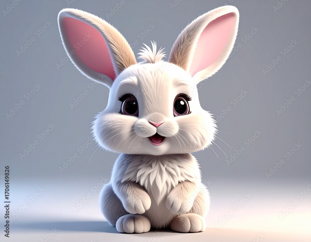 Obraz premium Niedlicher kleiner Hase