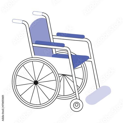 Vector art of wheelchair icon representing mobility assistance or disability support