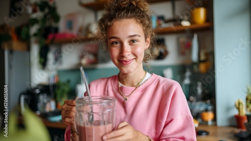 Wallpaper Mural Girl holding a blender. Torontodigital.ca