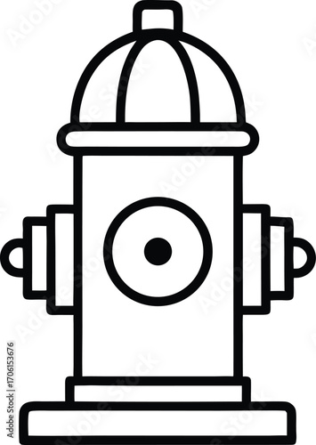 fire hydrant outline icon illustration