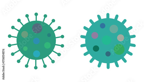 “Coronavirus & Microbe Vector Icons Set – 3D Virus, Bacteria, and Pathogen Collection for Medical & Scientific Illustration”