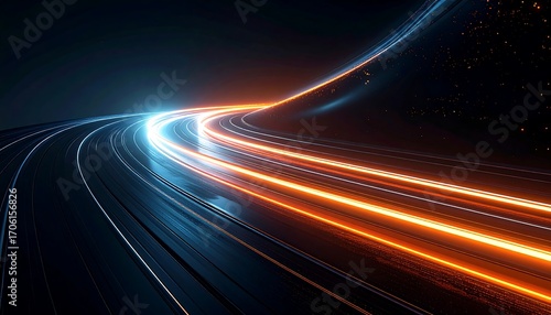 Abstract speed lines on a dark background