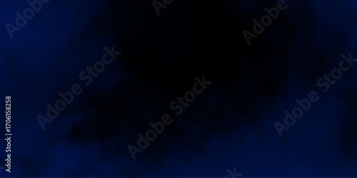 Black and blue steam on a black background. soft blue, beige lighting and gradient dark blue colors. colorful background with watercolor stains and for design and decoration, 