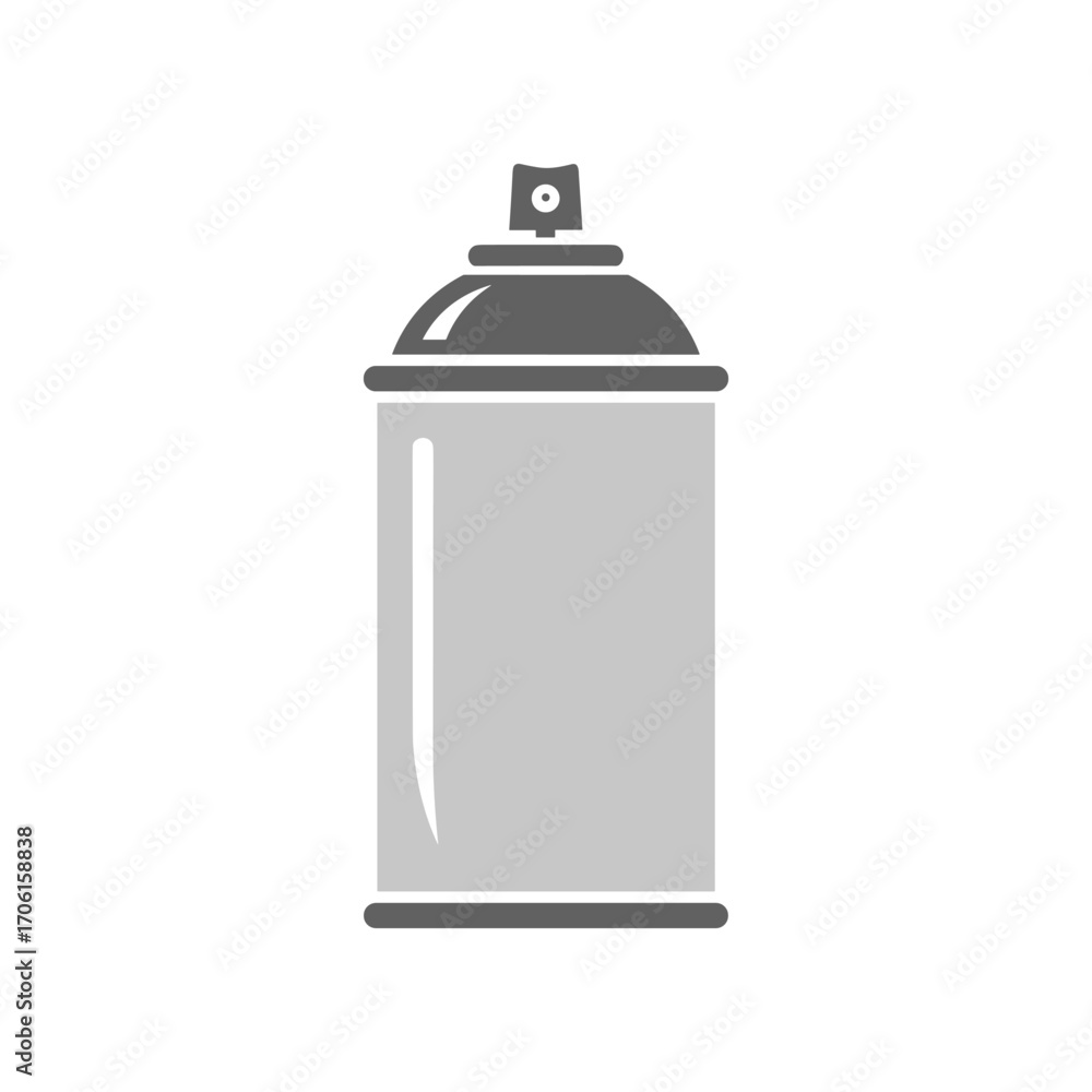 A close-up view of a spray paint canister on a plain background, ideal for art and DIY projects