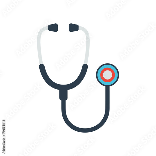 A close-up view of a stethoscope on a plain background, symbolizing healthcare and medical practice