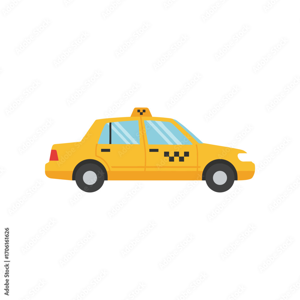 Φωτογραφία A vibrant yellow taxi cab parked on a city street, showcasing urban transportati