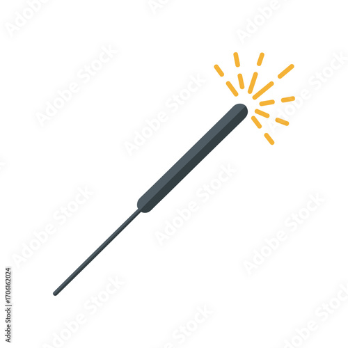 A sparkling magic wand casting bright light in a whimsical fantasy setting