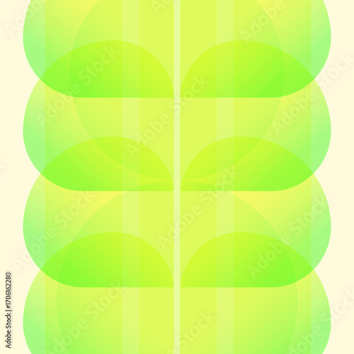 Abstract poster with gradient and geometric shapes