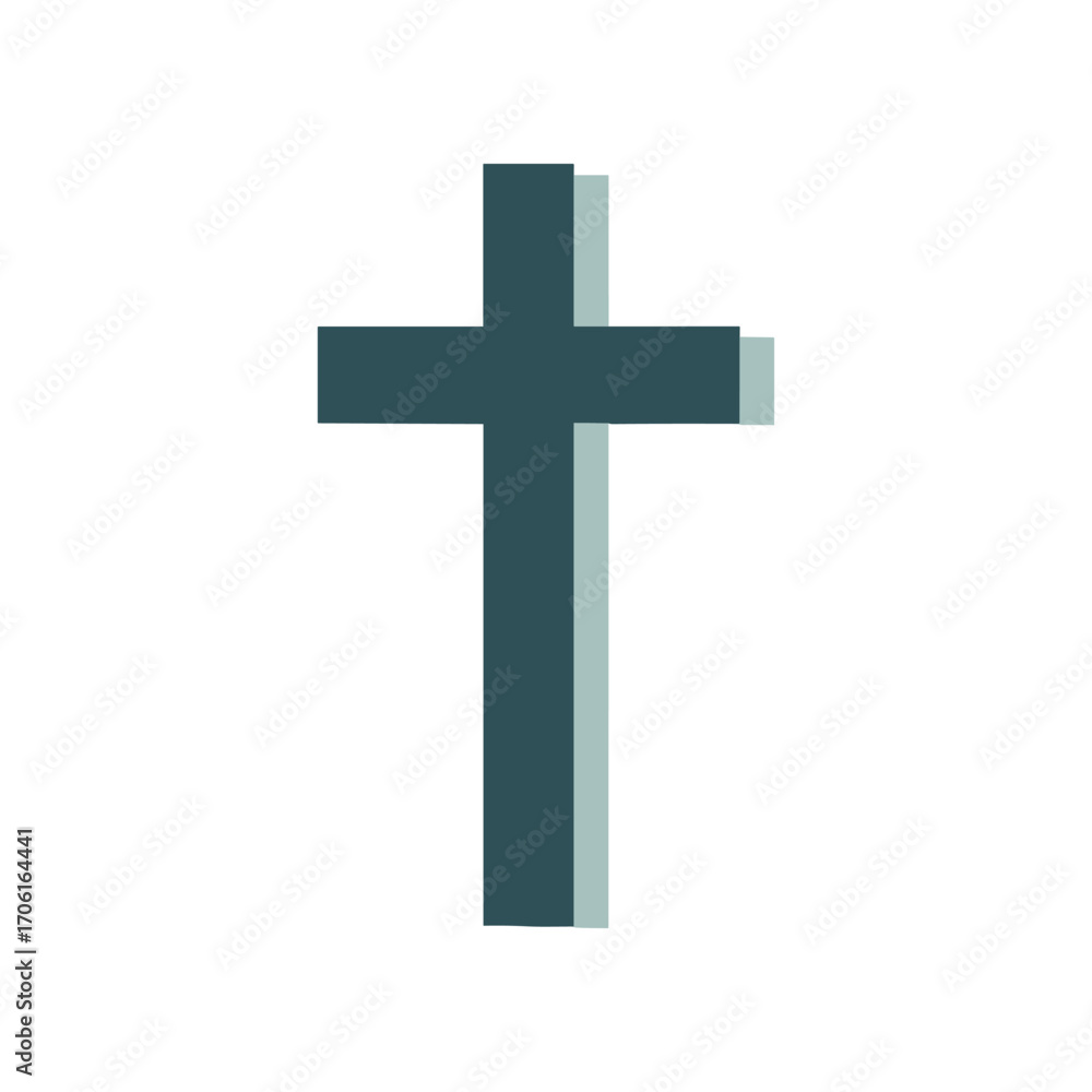 Abstract representation of a cross in varying shades, symbolizing faith and spirituality