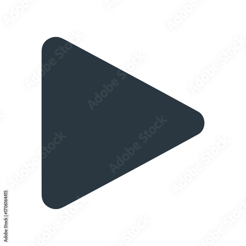 Abstract play button icon representing digital media, set against a minimalist background