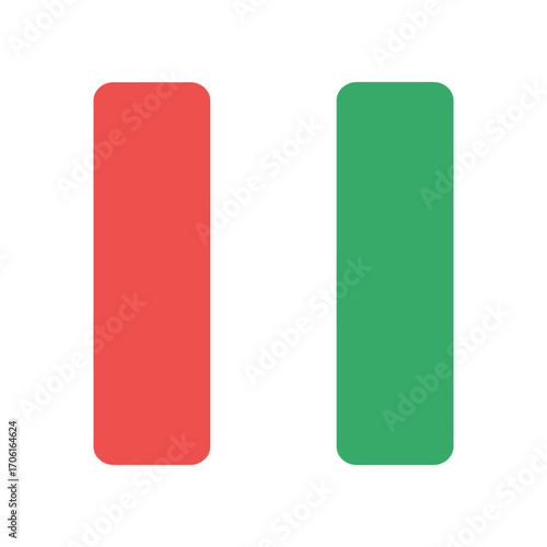 Abstract representation of vertical lines in contrasting colors creating a modern design