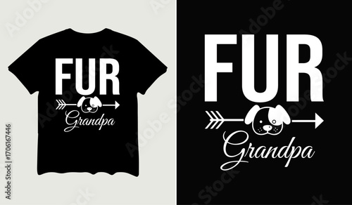 Fur grandpa  t-shirt design for t-shirt quotes or poster svg printable cut file