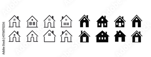 House Icon Set  Simple and Detailed Designs