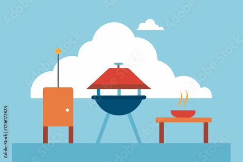 vector illustration of a cafe