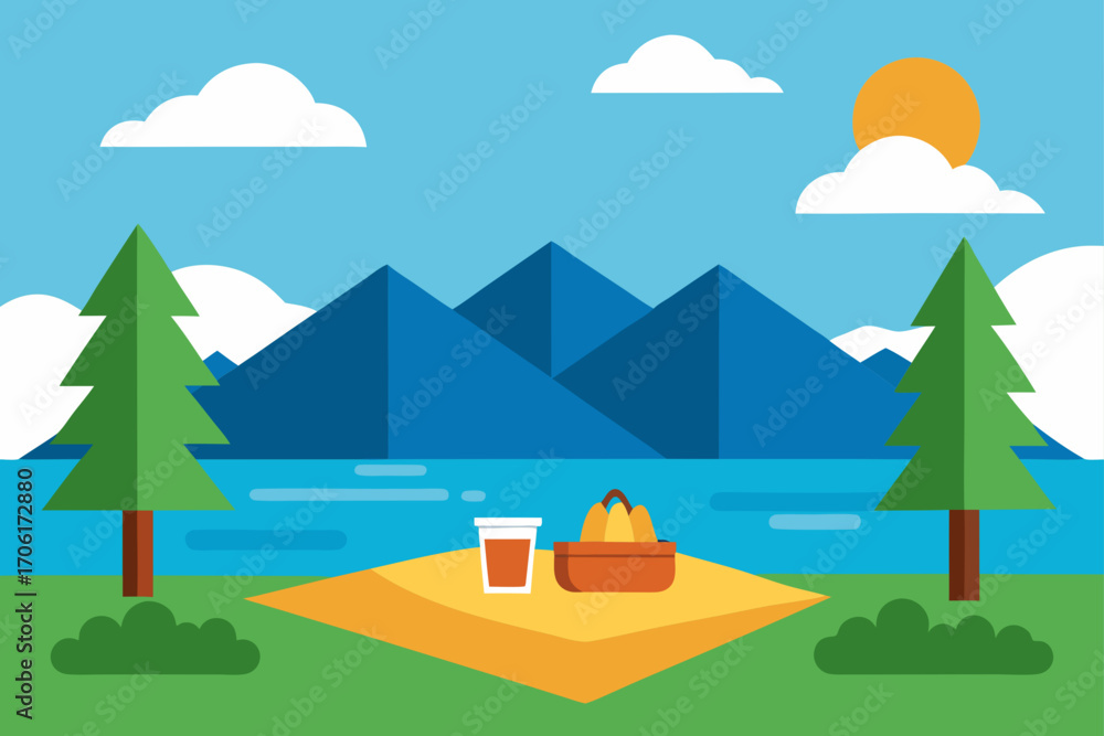 Obraz premium winter landscape with trees
