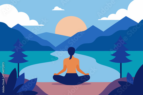 yoga in the mountains