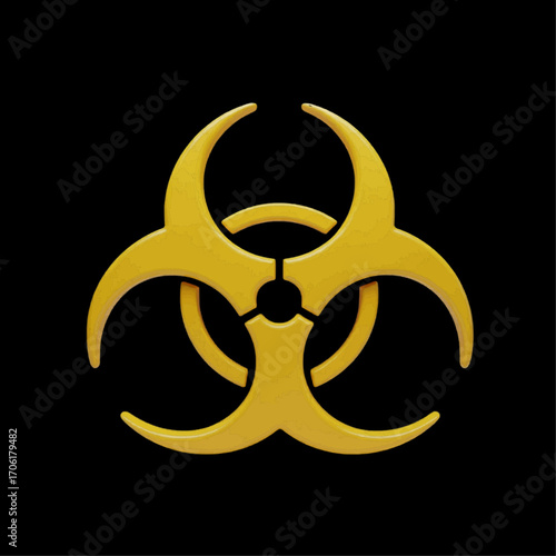 Striking visual representation of a critical warning, denoting potential biological or hazardous material presence and emphasizing the urgent need for safety and protective measures