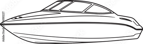 boat silhouette on white background