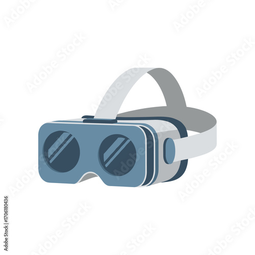 A sleek virtual reality headset resting on a clean surface, ready for immersive experiences