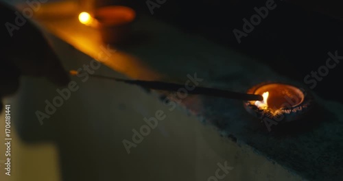 Wallpaper Mural Celebrating Diwali with dazzling fireworks and colorful crackers lighting up the night sky, spreading joy, festivity, and the spirit of togetherness Torontodigital.ca