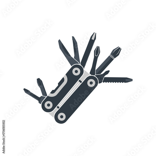 Multi-tool with various functions displayed against a plain background, ideal for outdoor activities