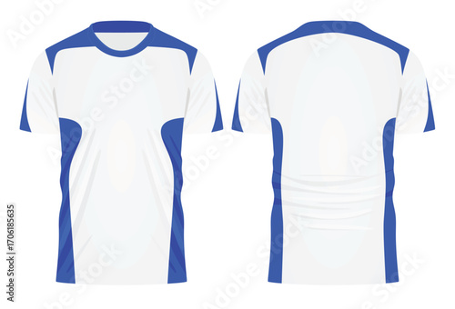 Blue and white jersey. vector illustration	