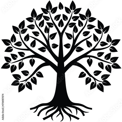 environmental tree of life eco concept isolated on white background