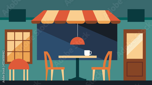vector illustration of a cafe