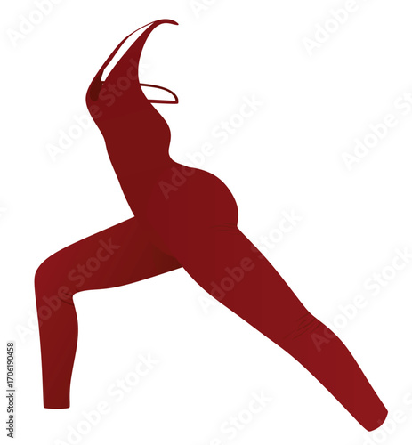 Red romper playsuit. vector illustration	