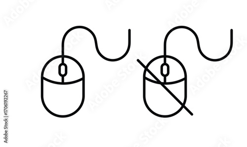Mouse button click icon set vector.