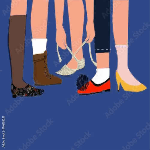 vector illustration of a pair of shoes