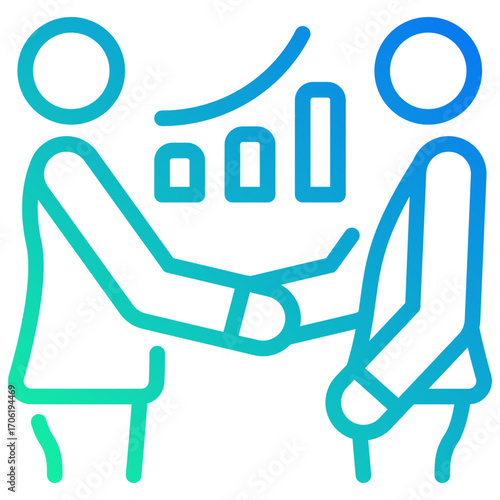 relationship gradient line icon