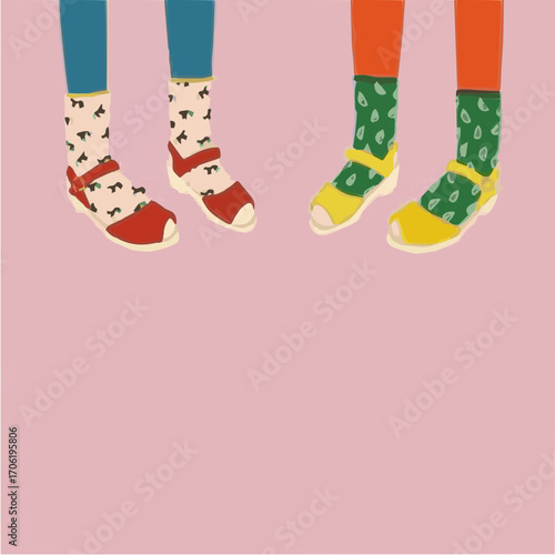 christmas socks vector illustration