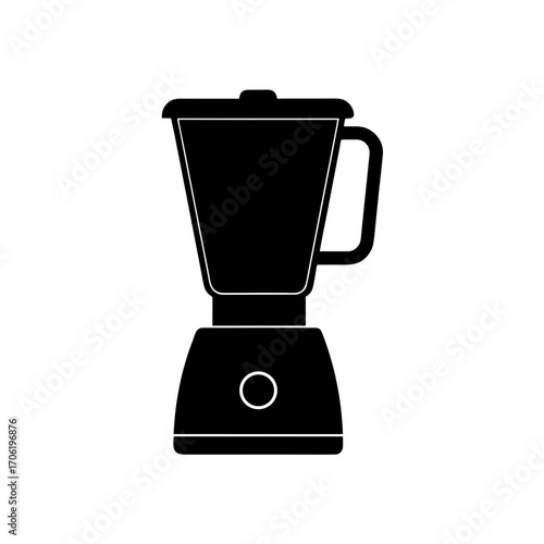 Silhouette of a blender on transparent background