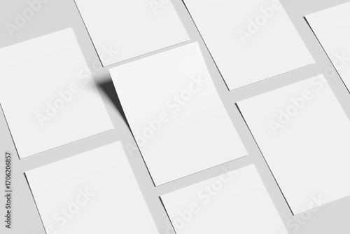 Mockup displaying multiple A4-sized flyers arranged in a grid pattern.