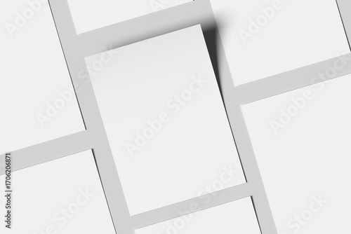 Mockup displaying multiple A4-sized flyers arranged in a grid pattern.