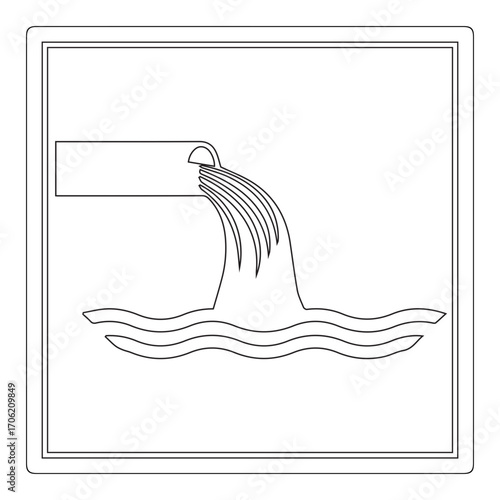 Water discharge sign