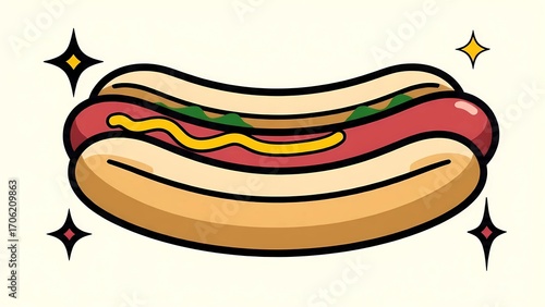 hot dog vector illustration