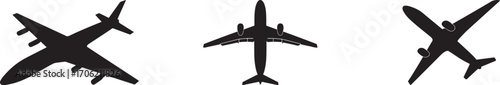 airplan silhouette on white background