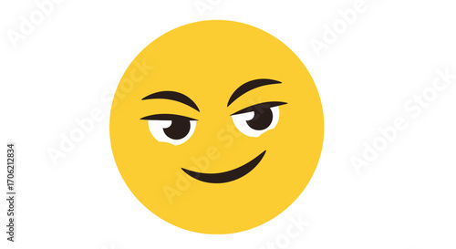A yellow emoticon with a sly, suggestive expression.