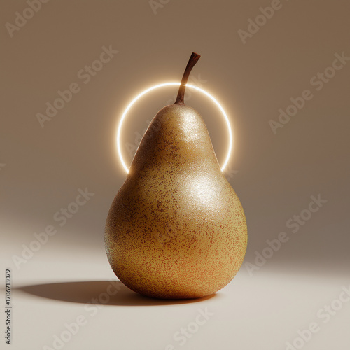  pear with a  light hallow