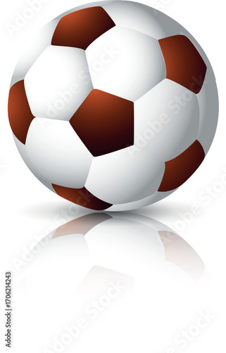 soccer ball, Football isolated on white Background, leather soccer ball, Soccer ball illustration for the web 