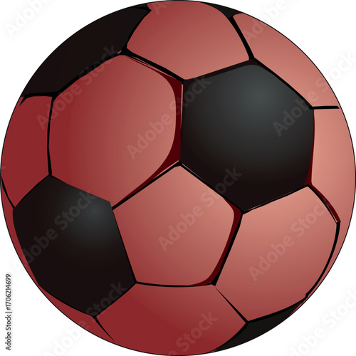 soccer ball, Football isolated on white Background, leather soccer ball, Soccer ball illustration for the web 
