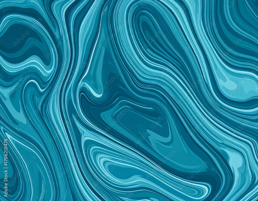 Obraz premium Abstract teal marbled pattern